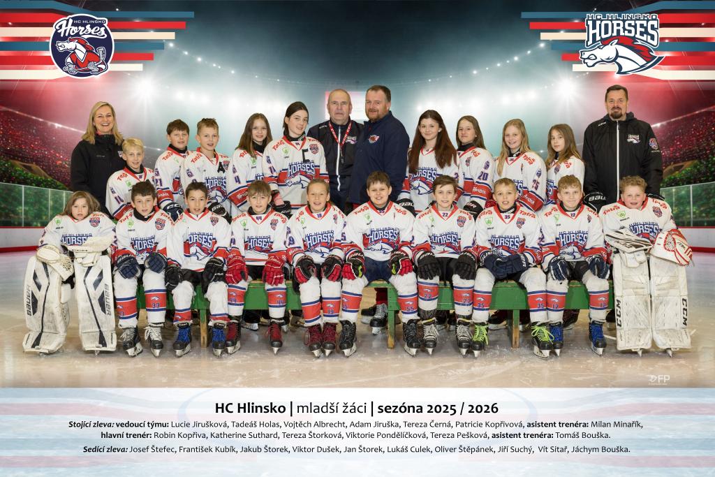 Týmové foto Mladší žáci sezóna 2025  2026